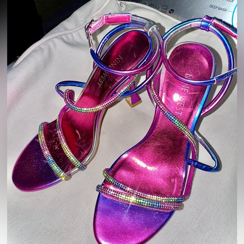 Purple IRIDESCENT  Diamond Heels